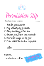 Midlife Magic: Printable Permission Slips